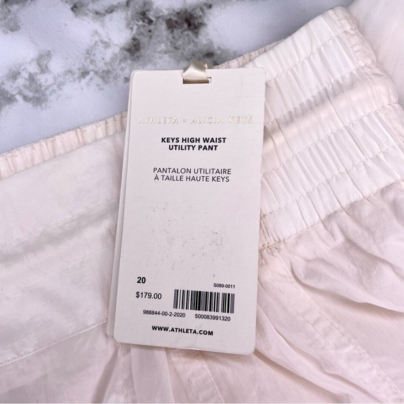 NWT Athleta x Alicia Keys Utility Pant  Off White 20 - Picture 6 of 14